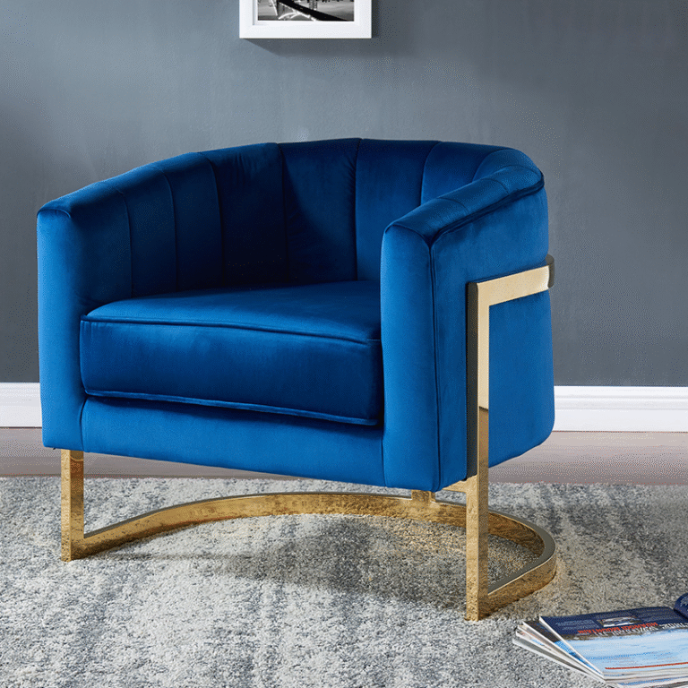 Accent Bucket Chair in Royal Blue