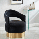 Accent Chair Black & Gold