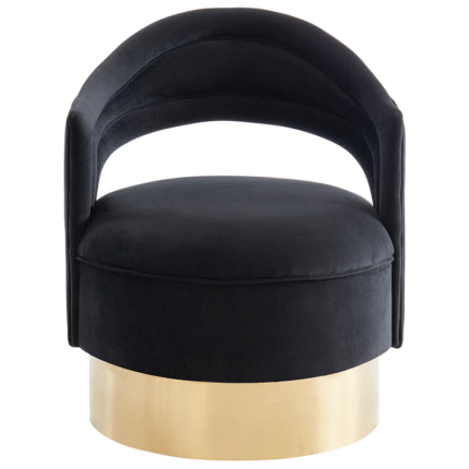 Accent Chair Black & Gold