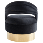 Accent Chair Black & Gold