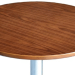 Adjustable Hydraulic Round Kitchen/Cocktail/Pub/Bar Table with Wood Top 360° Swivel Wide Chrome Base