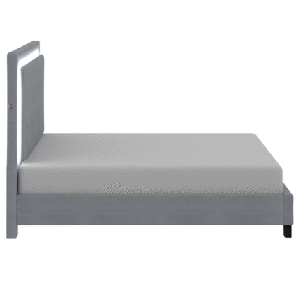 Lumina 78" King Platform Bed W/Light in Grey