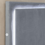 Lumina 78" King Platform Bed W/Light in Grey