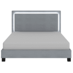 Lumina 78" King Platform Bed W/Light in Grey