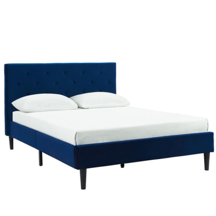 Modern Style Queen Bed in Blue No Box Required