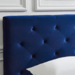 Modern Style Queen Bed in Blue No Box Required