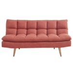 Overly Plush Seating Convertible Sofa in Red on Special Price
