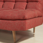 Overly Plush Seating Convertible Sofa in Red on Special Price
