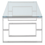 Silver Coffee Table in Polished Silver and Glass Yours Sophistication