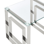 Silver Coffee Table in Polished Silver and Glass Yours Sophistication