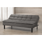 Sofa Bed Extra Plush Top, Tufted Cushion Made In Canada (Charcoal)