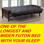 Sofa Bed Futon Espresso Wood and Black Metal Very Strong