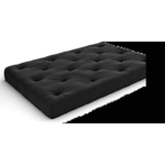 Sofa Bed Futon Espresso Wood and Black Metal Very Strong