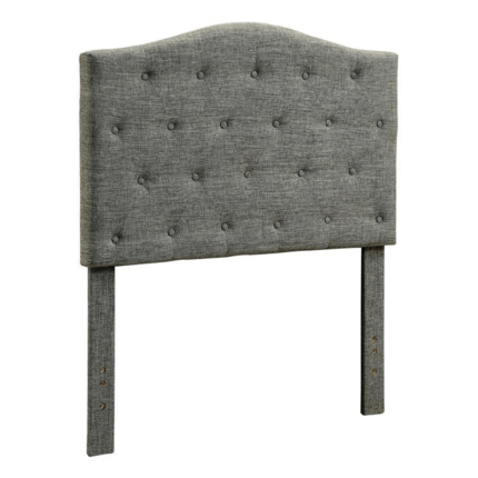 Twin/Single Headboard in Grey Fabric with Button Tufting Very Classy