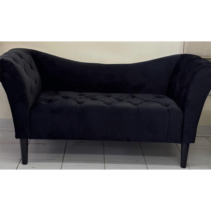 Your Inspiration and Sophistication Black Velvet Settee