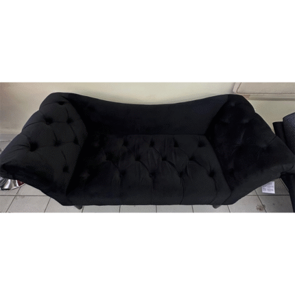 Your Inspiration and Sophistication Black Velvet Settee