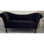 Your Inspiration and Sophistication Black Velvet Settee