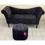 Your Inspiration and Sophistication Black Velvet Settee